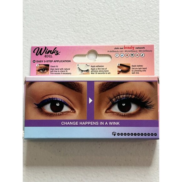 Ardell Winks Feisty 15MM – Bold Wispy Volume False Eyelashes - Picture 2 of 5